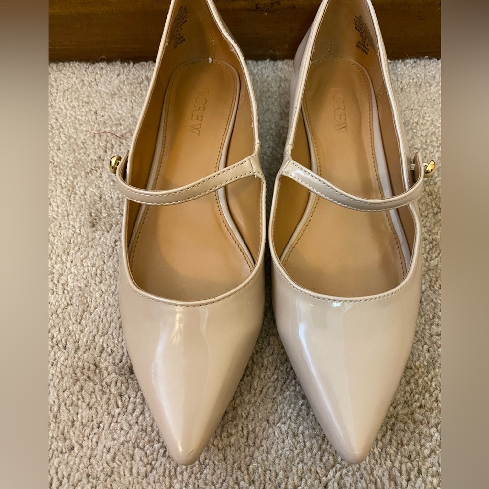 J. Crew Factory Vegan Patent Leather Mary Jane Flats